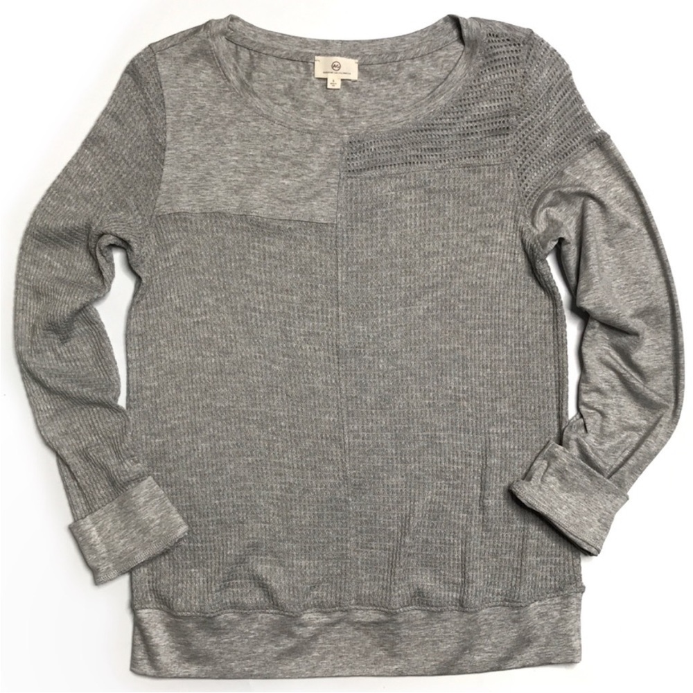 Ag Adriano Goldschmied Light Gray Knit Long-Sleeve Top
